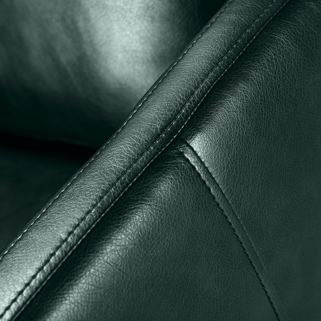 Green Faux Leather Swivel Accent Chair Set of 2 O604