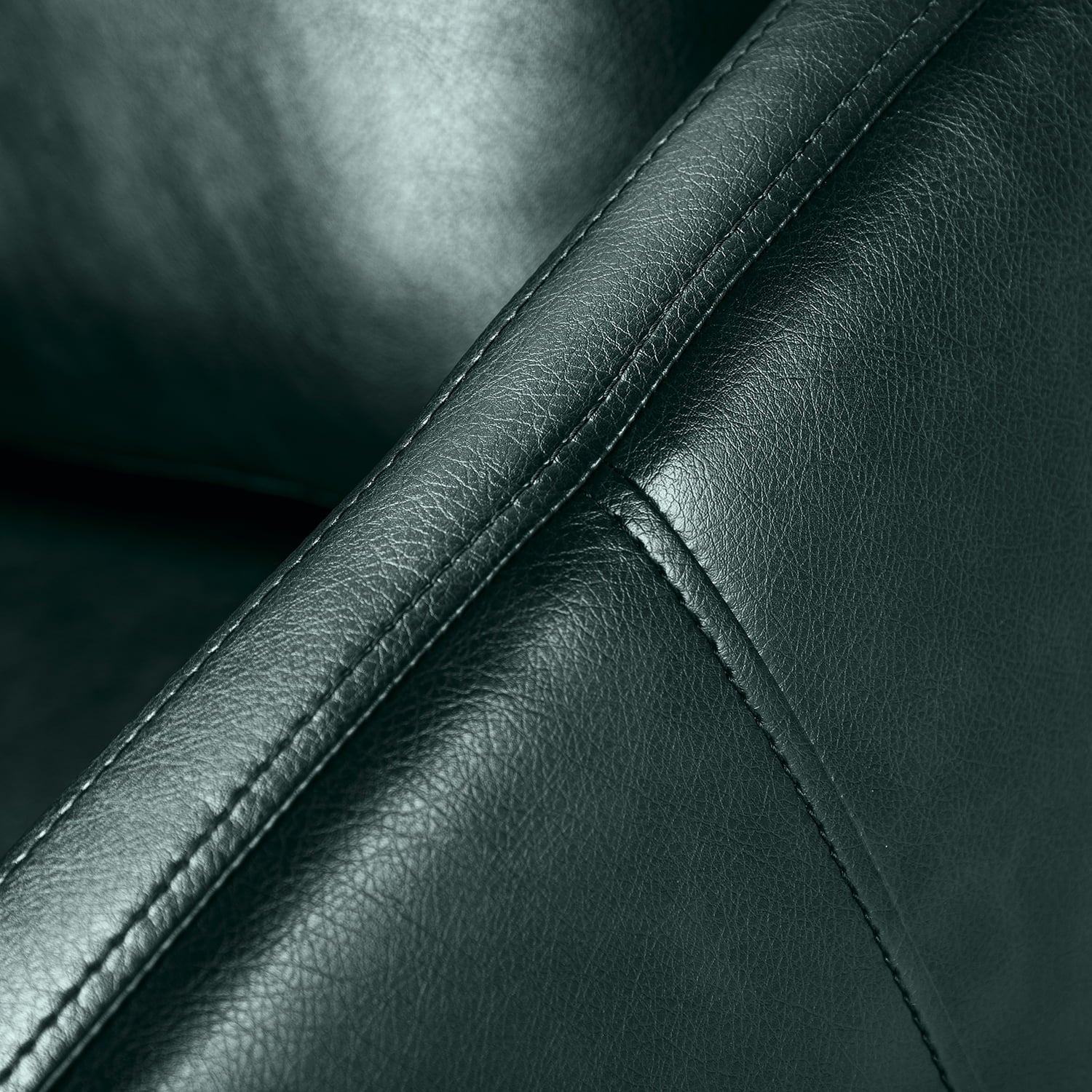 Green Faux Leather Swivel Accent Chair Set of 2 O604