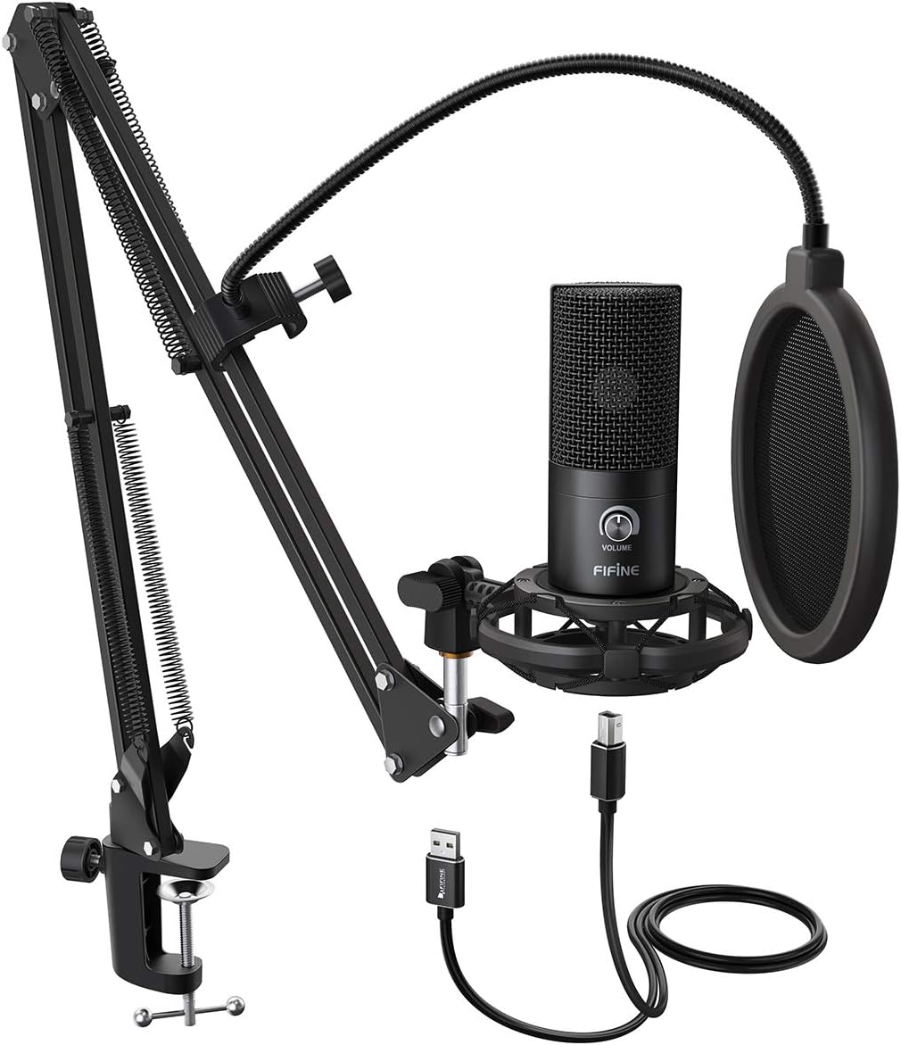 USB Microphone Kit with Adjustable Scissor Arm Stand Shock Mount, Pack of 2 X26482