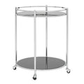 Black Glass Bar Cart B9254