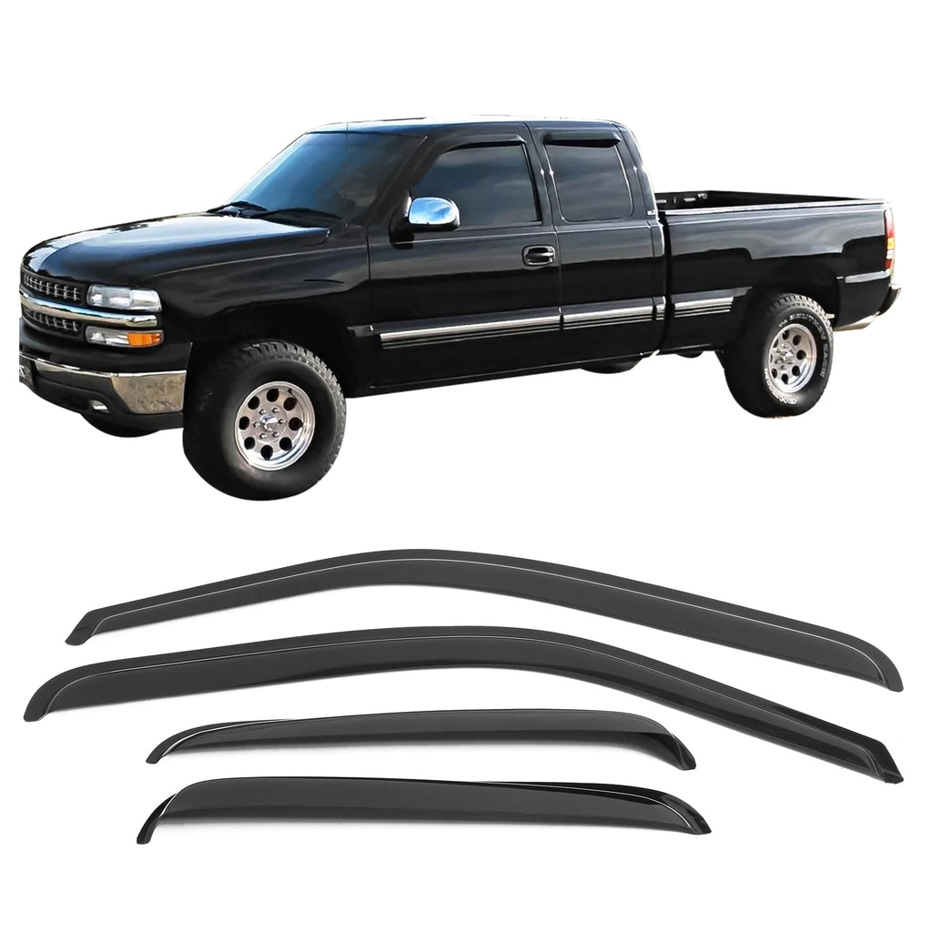 Acrylic Window Visors for Chevy Silverado GMC Sierra Extended Cab V928467