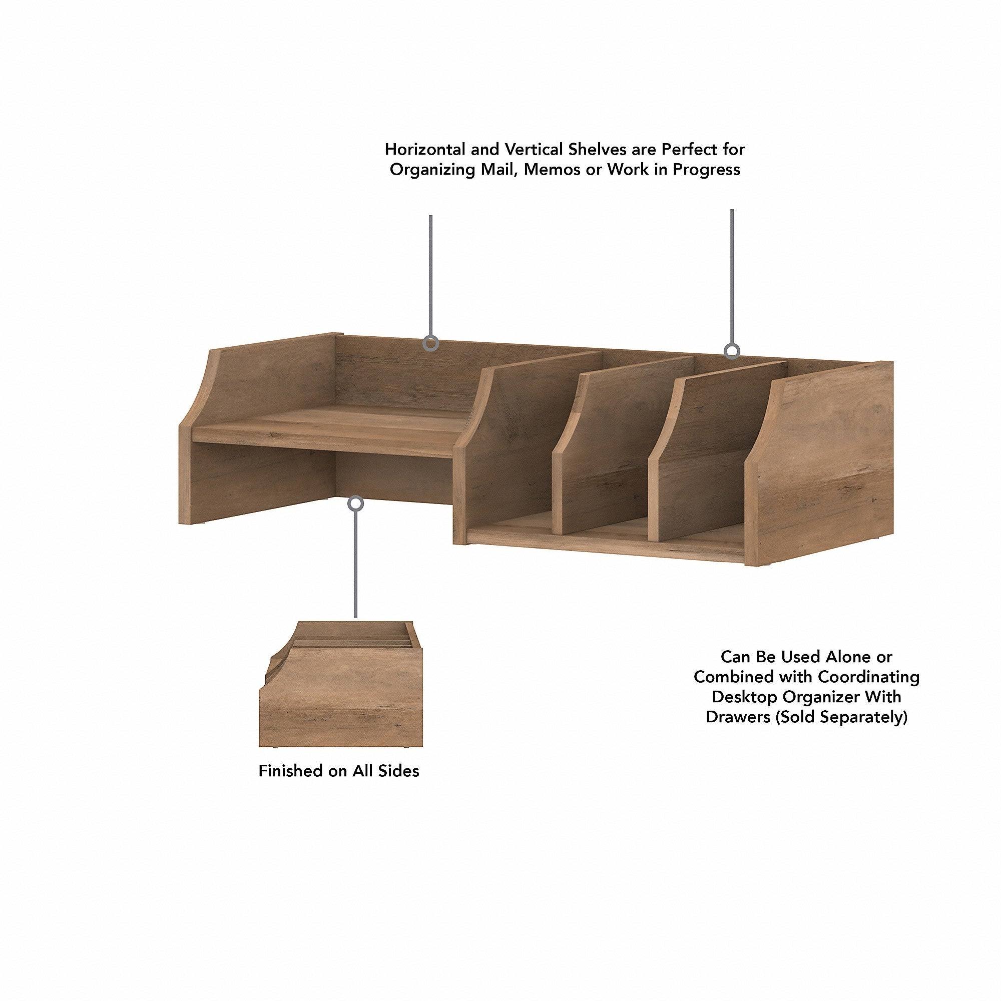 60W L Shaped Desk with Storage in Reclaimed Pine X191