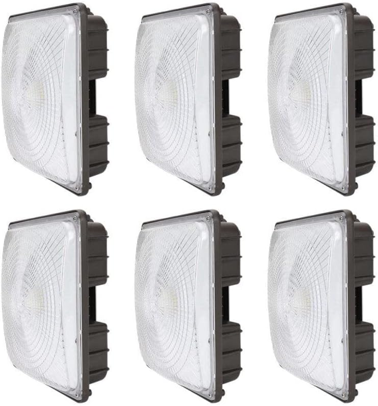 40W LED Canopy Area Light 6 Pack 5000K I9897