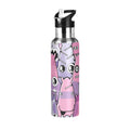 Stainless Steel Insulated Vacuum Flask Water Bottle with Straw Lid L863