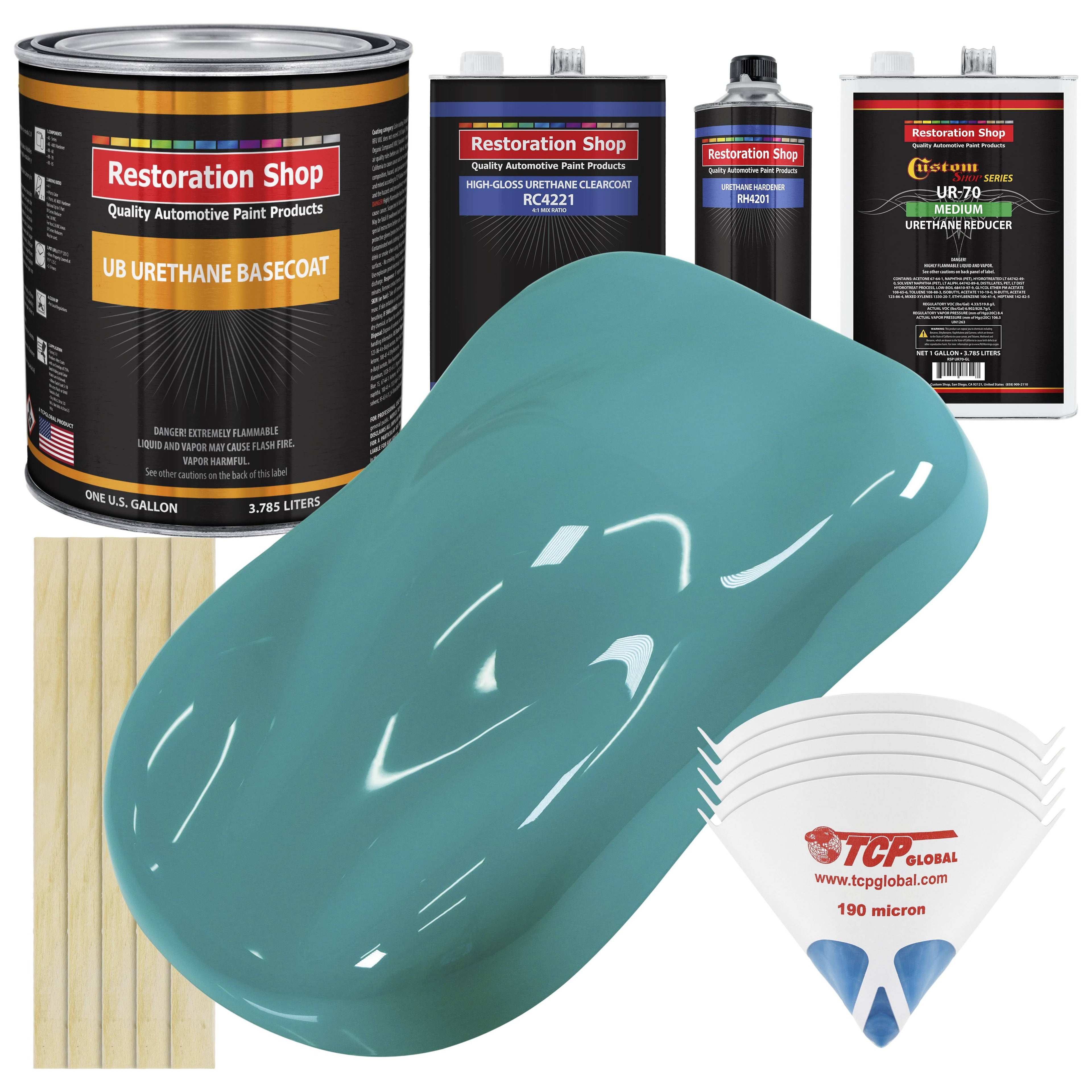 Aqua Urethane Basecoat Clearcoat Car Paint Complete Gallon Kit R826