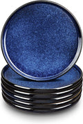 Blue 10 Inch Ceramic Dinner Plates Set of 6 R410