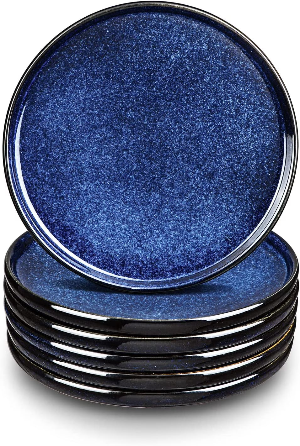 Blue 10 Inch Ceramic Dinner Plates Set of 6 R410