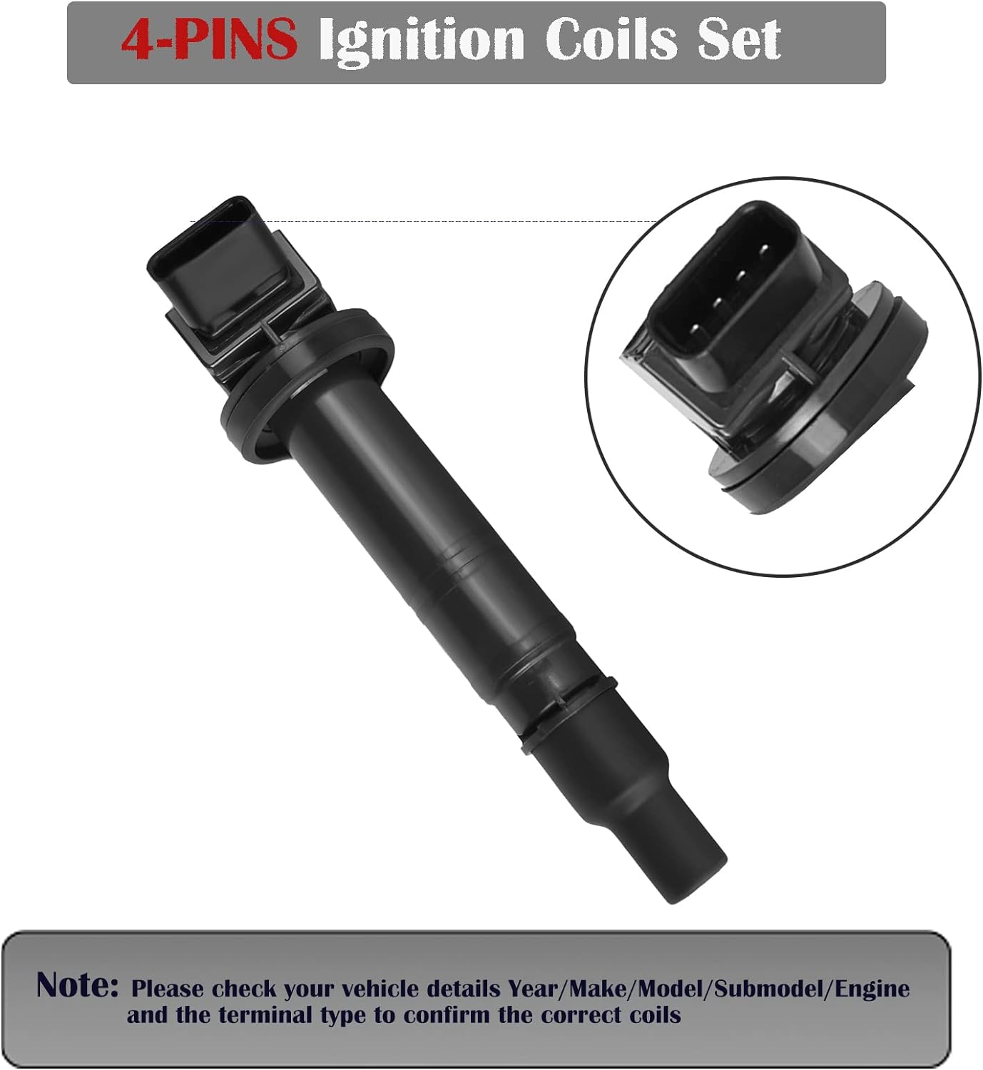 4PCS Ignition Coils for 2.0L 2.4L Toyota Camry Matrix RAV4 Solara Highlander Scion TC xB Lexus HS250h X923