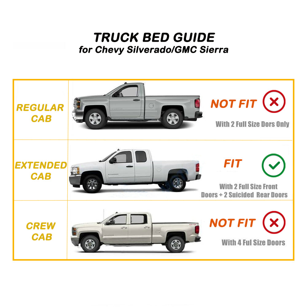 Acrylic Window Visors for Chevy Silverado GMC Sierra Extended Cab V928467