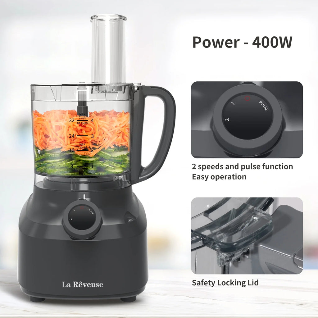 4 Cup Food Processor Vegetable Chopper, 400 Watts Y651068