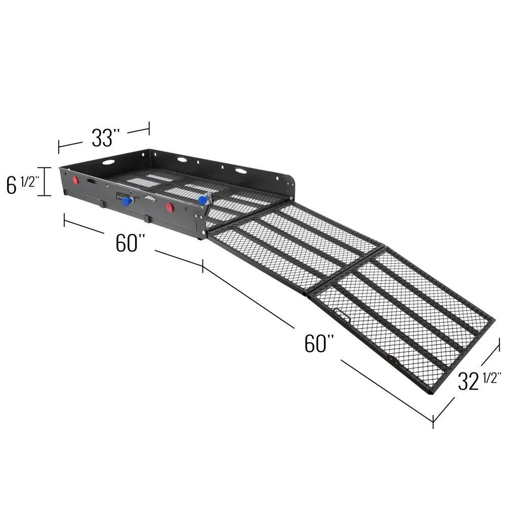 Heavy Duty Folding Hitch Cargo Carrier Basket X923366