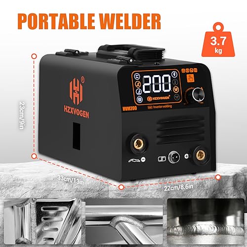 200A MIG Welder 3 in 1 Gasless MIG/Lift TIG/Stick Welding Machine Portable IGBT Inverter G512507