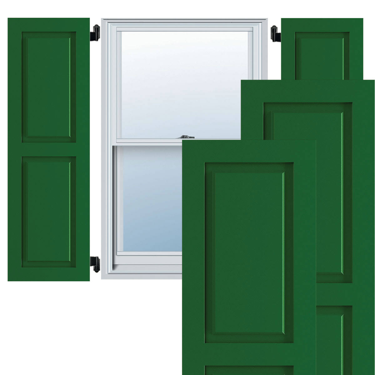 18x22W x 61x22H Exterior Composite Raised Panel Shutters (Per Pair) H91136