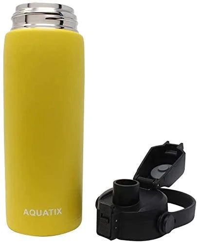 6-Pack Lemon Yellow 21 Ounce Stainless Steel Double Wall Insulated Sports Water Bottle Y76428