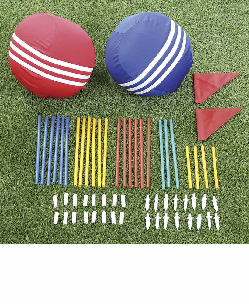 Giant Kick Croquet Game Set with Inflatable Croquet Balls, Wickets & Finish Flags U893754