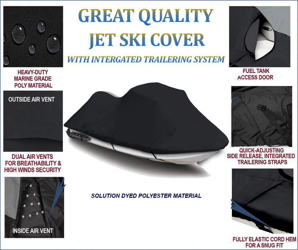 Black 600 Denier JetSki Cover K3823