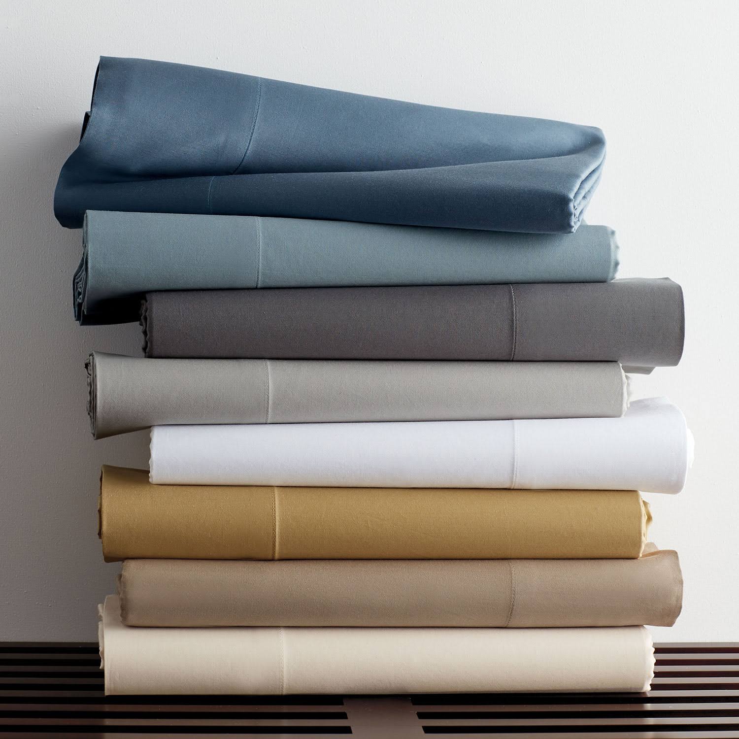 Queen Size Gray Smoke Supima Cotton Fitted Sheet D913