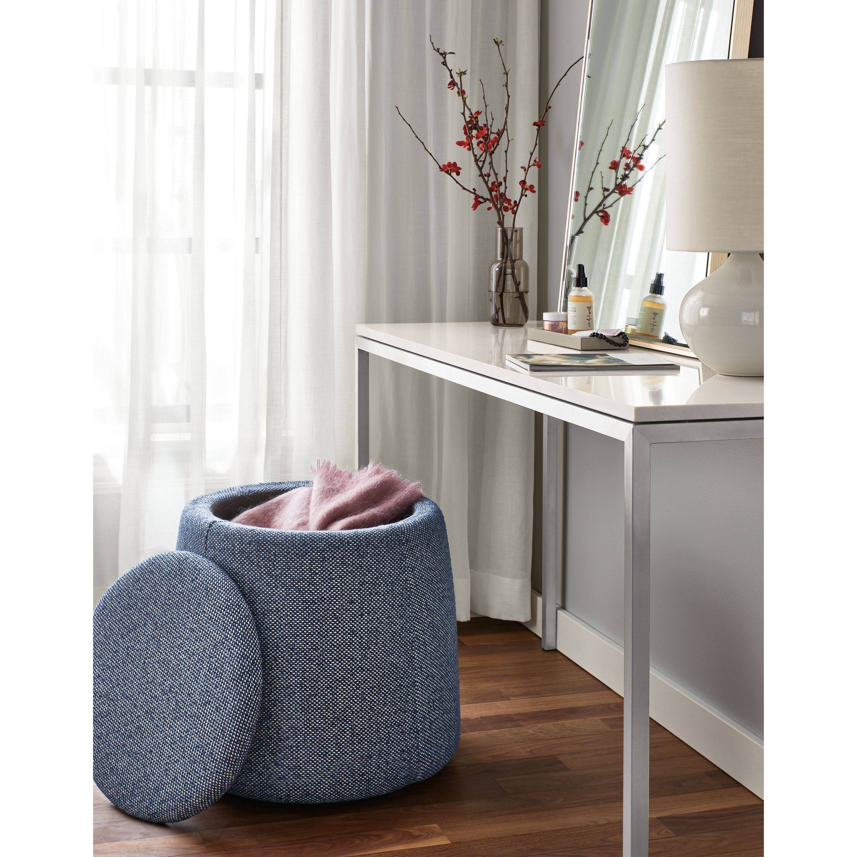 Walnut Console Table with Ocean Blue Base S893