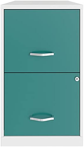 18in 2 Drawer Metal File Cabinet Teal G2195