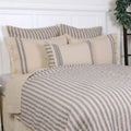 Blue Ticking Stripe Quilt, California King T940041
