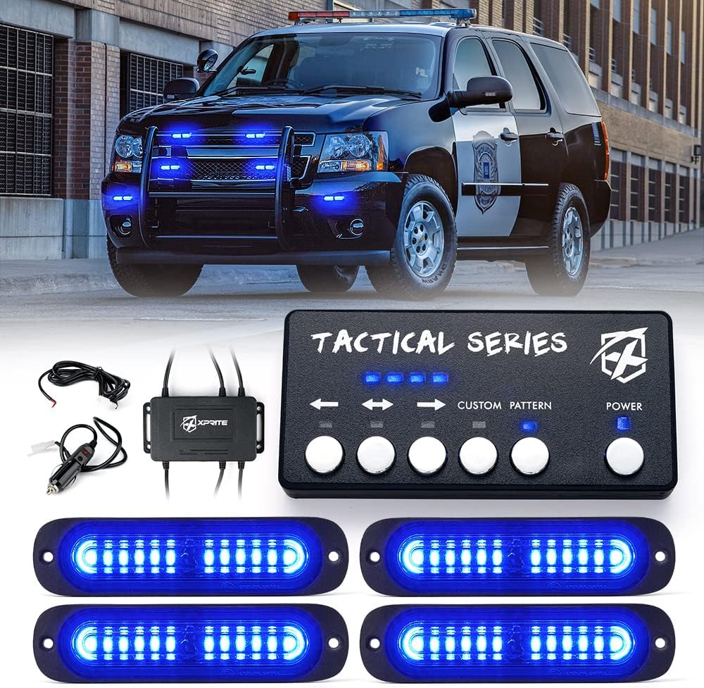 White Amber LED Strobe Light Kit 8PCS F257