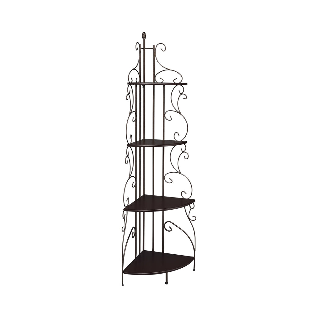 4-Shelf Corner Bookcase C3412