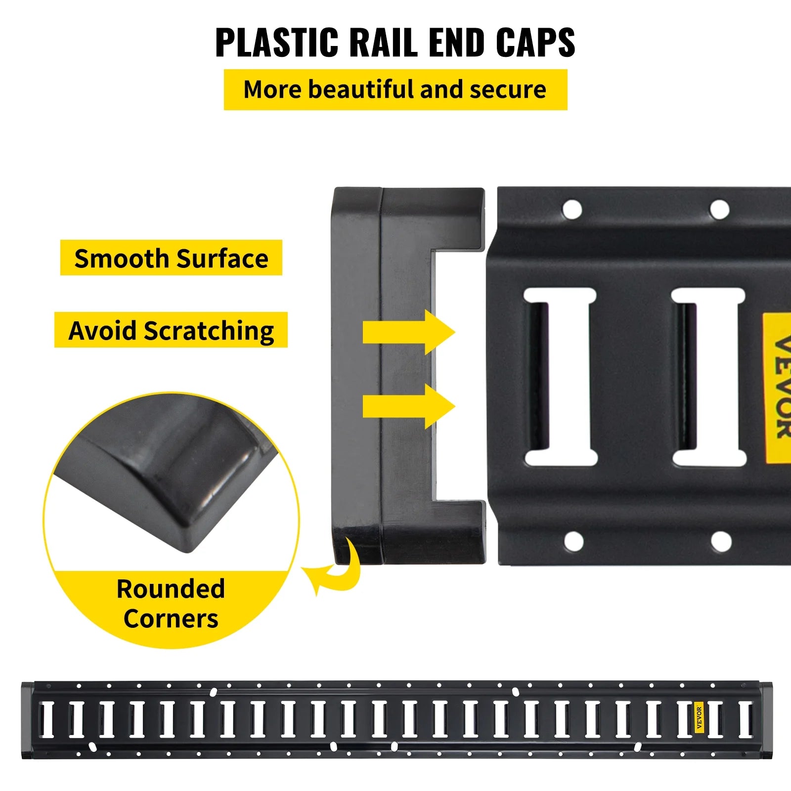 30Pcs 5ft Steel E Track Tie-Down Rail Kit with 8 O Rings S60463