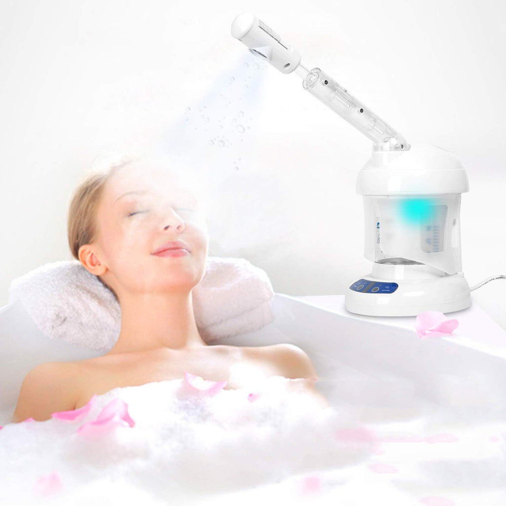 White Nano Ionic Facial Steamer with Extendable Arm A4572