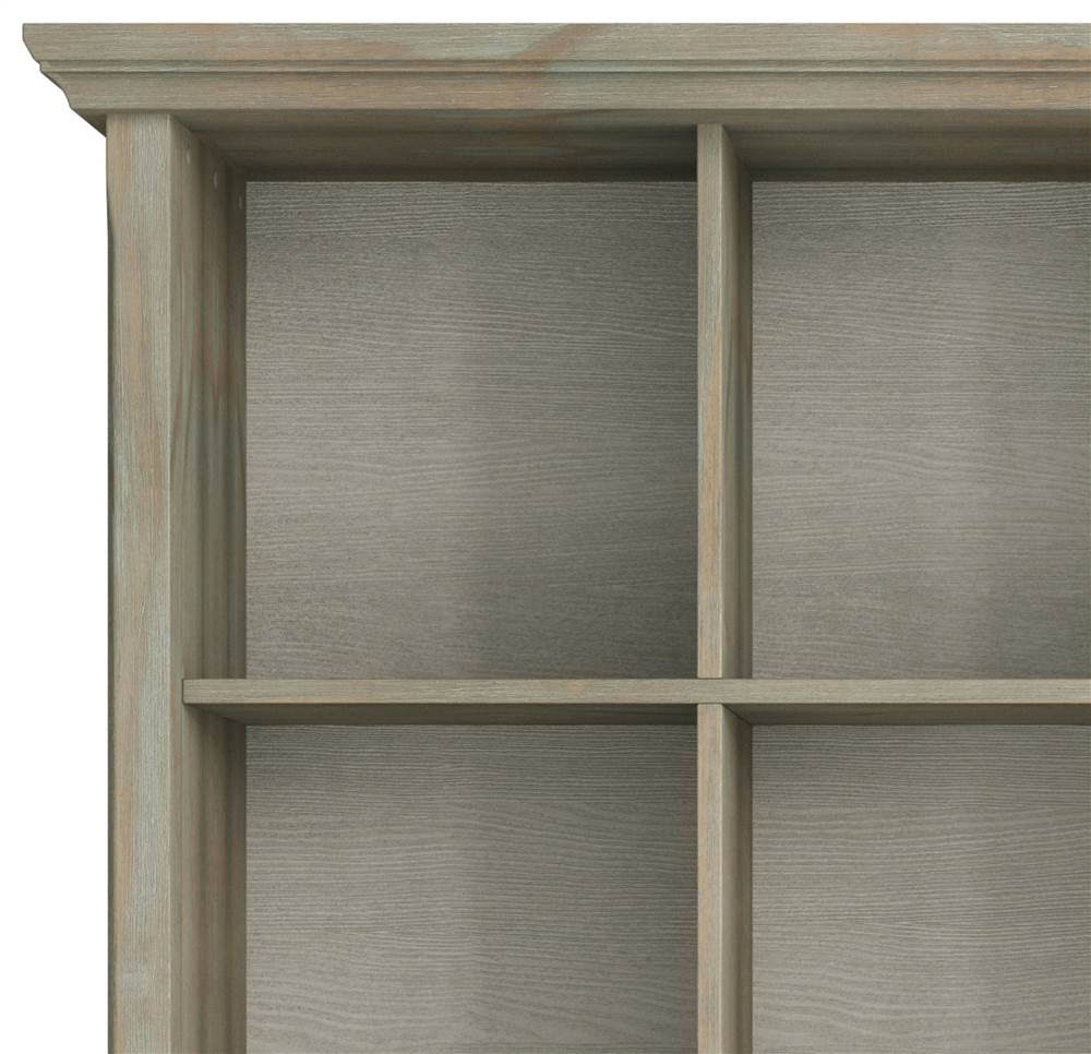 12 Cube Solid Wood Storage in Distressed Grey E629