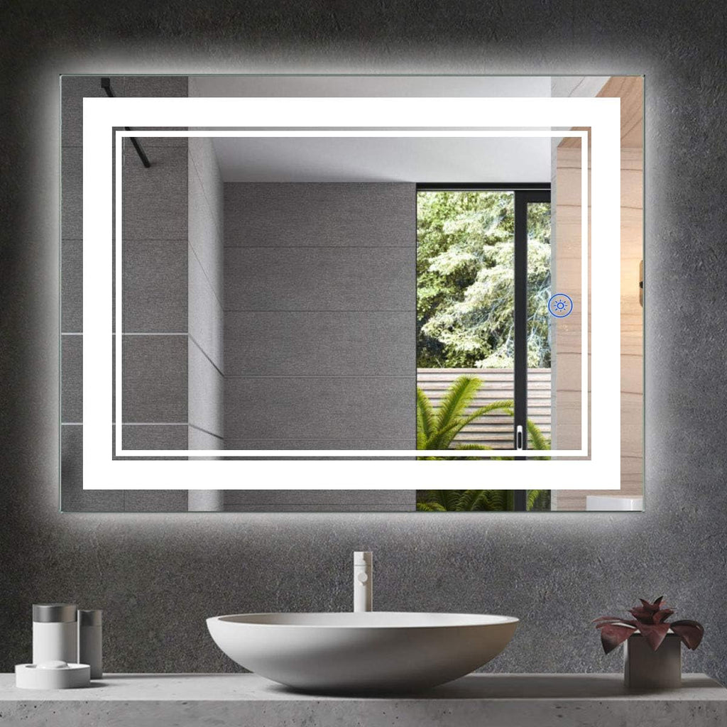 28 x 36 in Vertical Dimmable LED Bathroom Mirror with Anti-Fog Function Z332