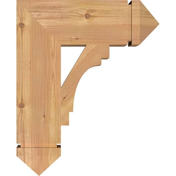 5 1/2x22W x 18x22D x 22x22H Western Red Cedar Bracket F8887