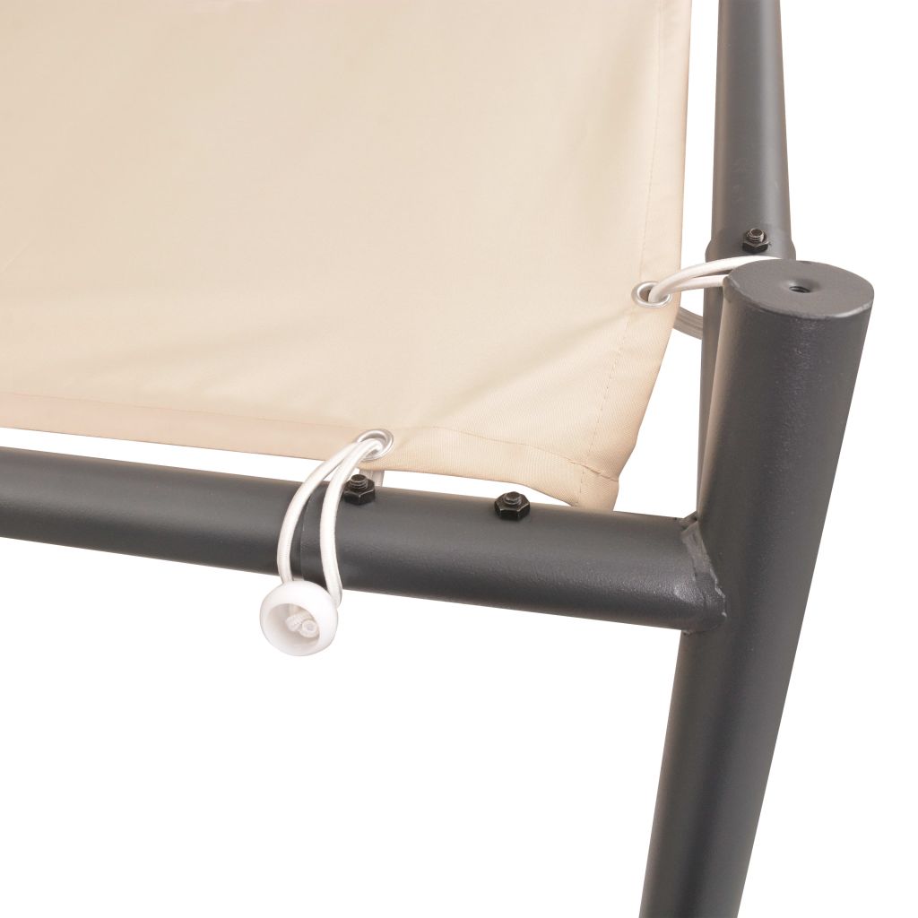Beige Steel Frame Gazebo Canopy Tent 13ft x 13ft x 8.5ft G755