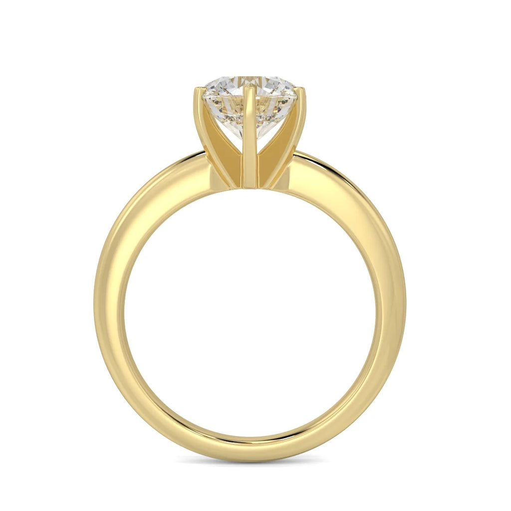14k Yellow Gold Moissanite Solitaire Engagement Ring H74152
