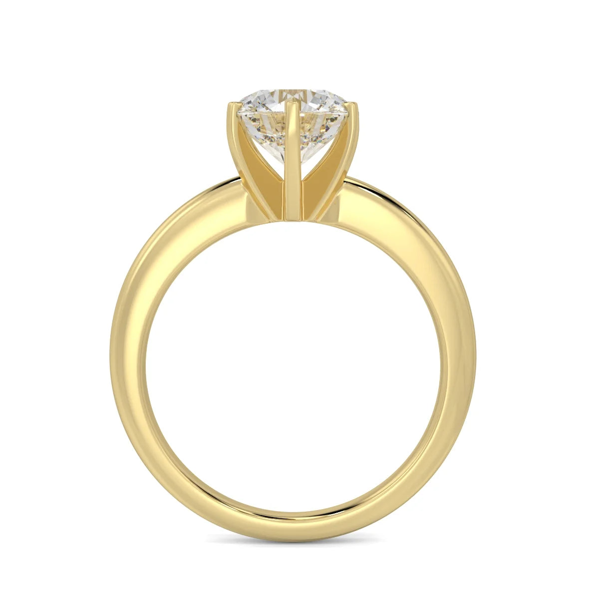14k Yellow Gold Moissanite Solitaire Engagement Ring H74152