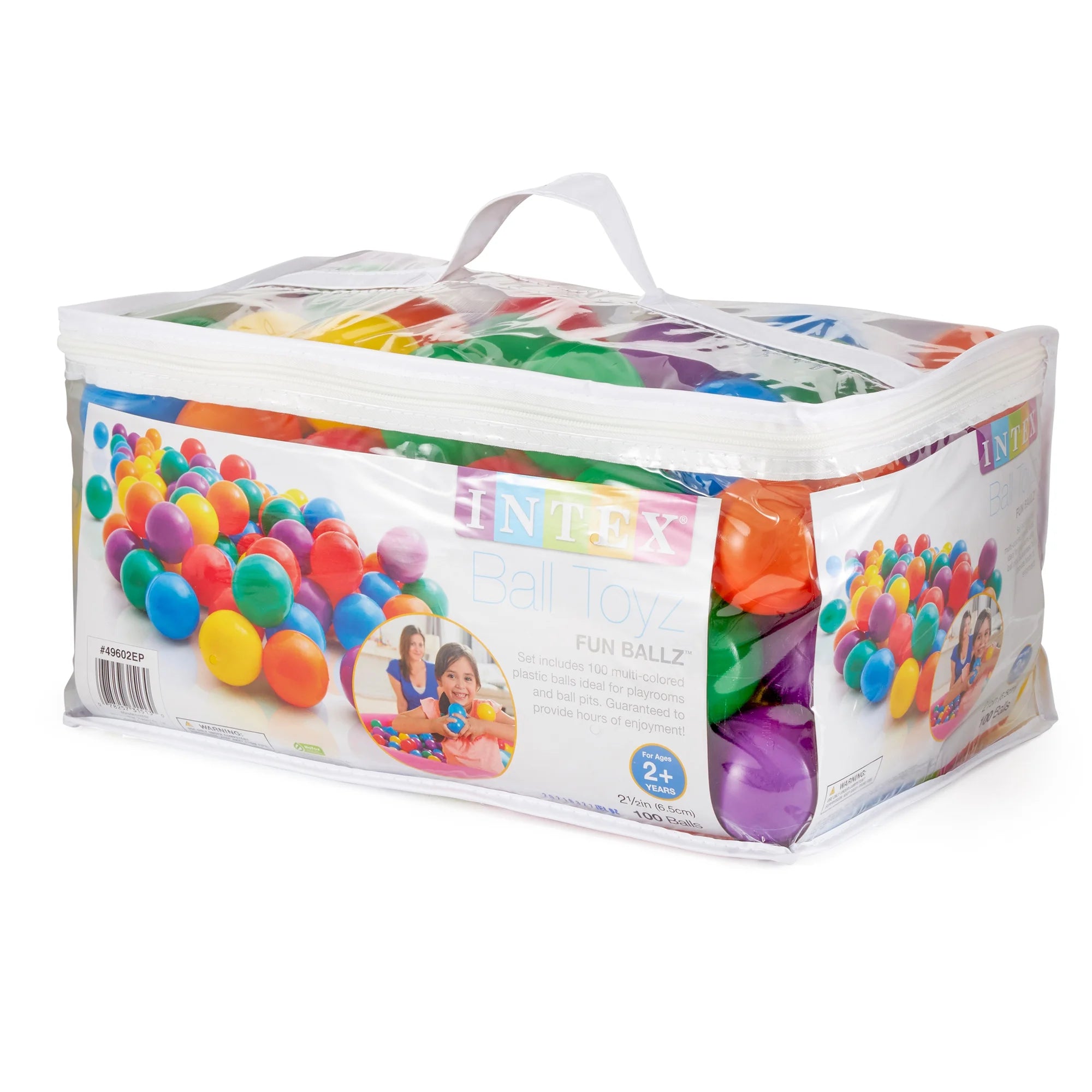 100 Large & 100 Small Plastic Multi-Colored Balls Z820