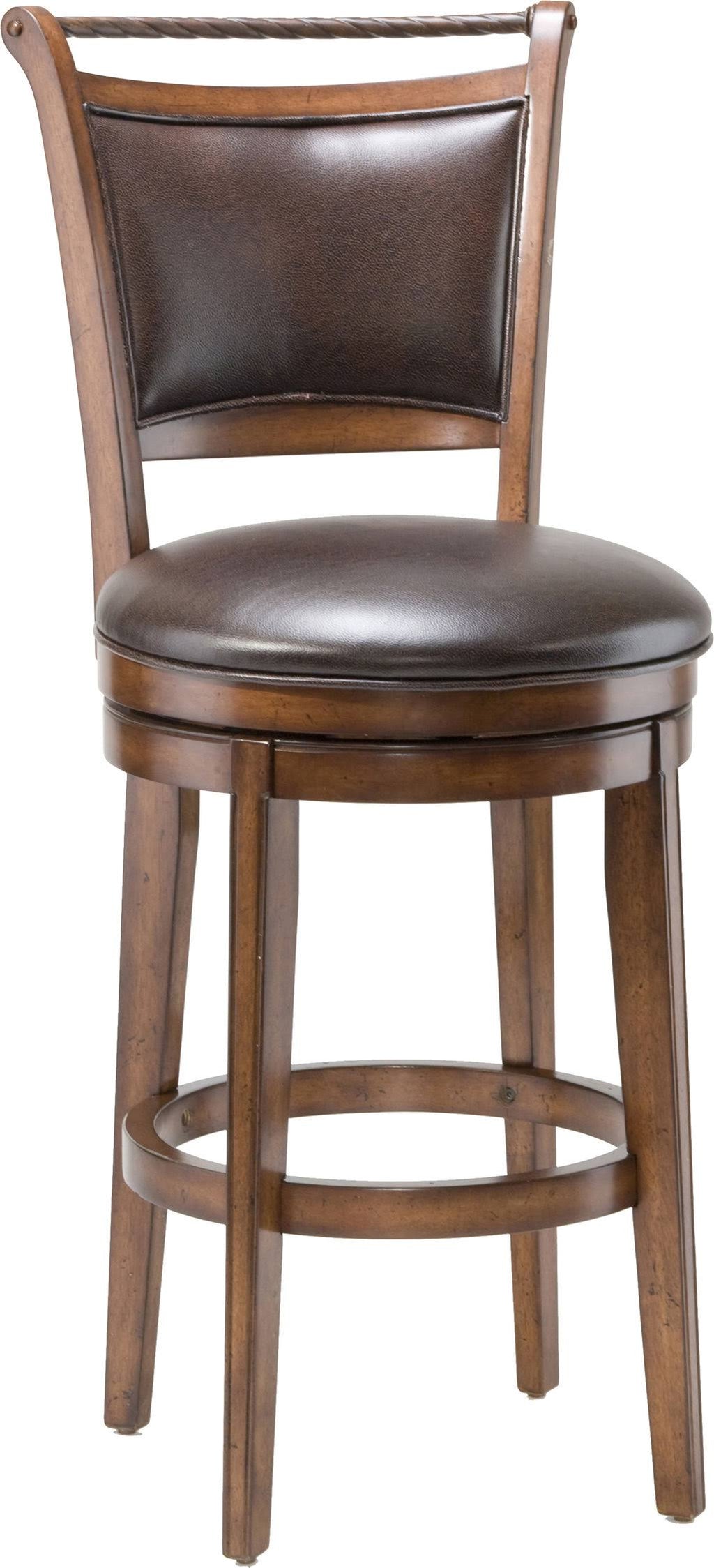 Swivel Counter Stool, Medium Brown Cherry D479