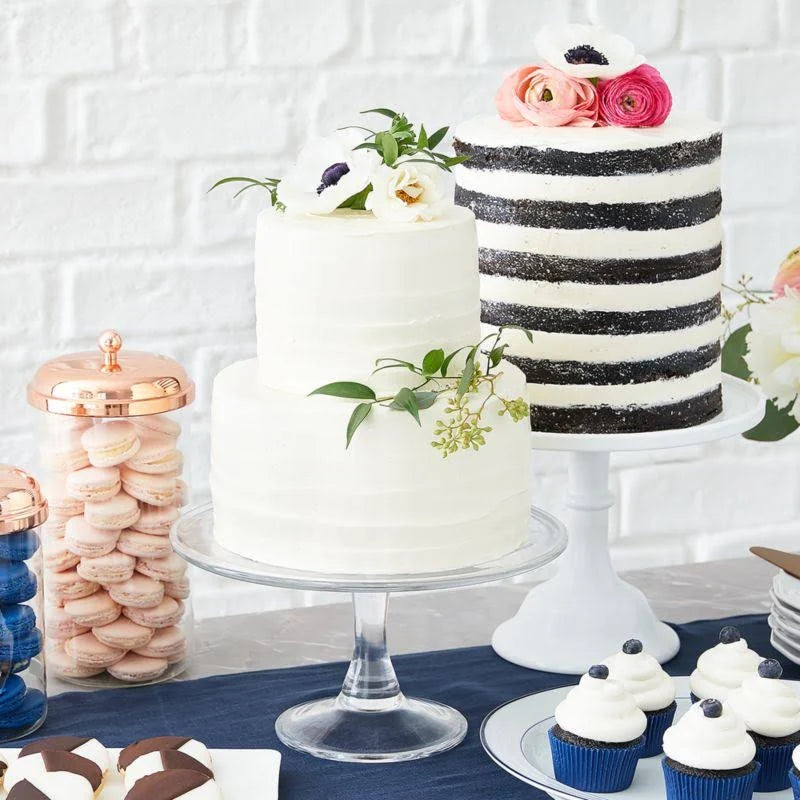 Milk White Glass Cake Stand I300385