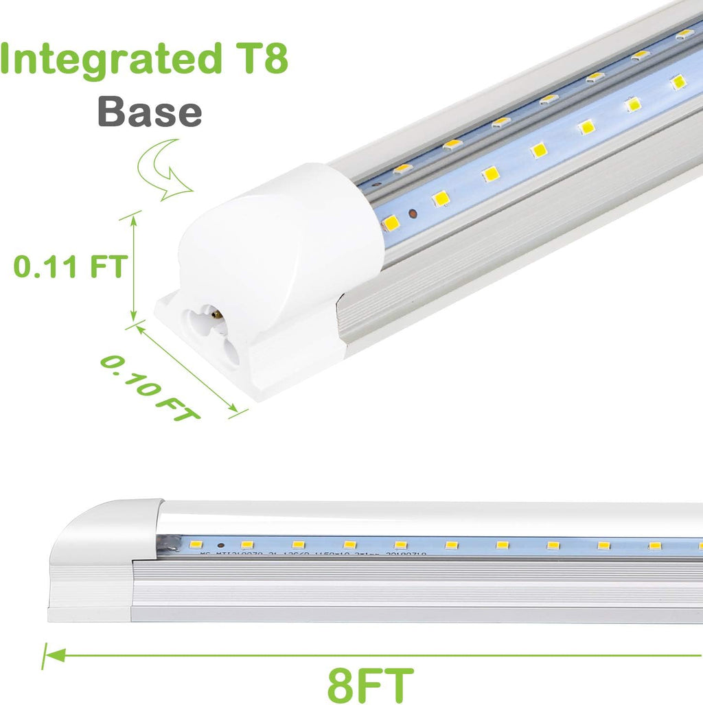 8FT Linkable LED Shop Light with Built-in ON/Off Switch, 10 Pack Z501027