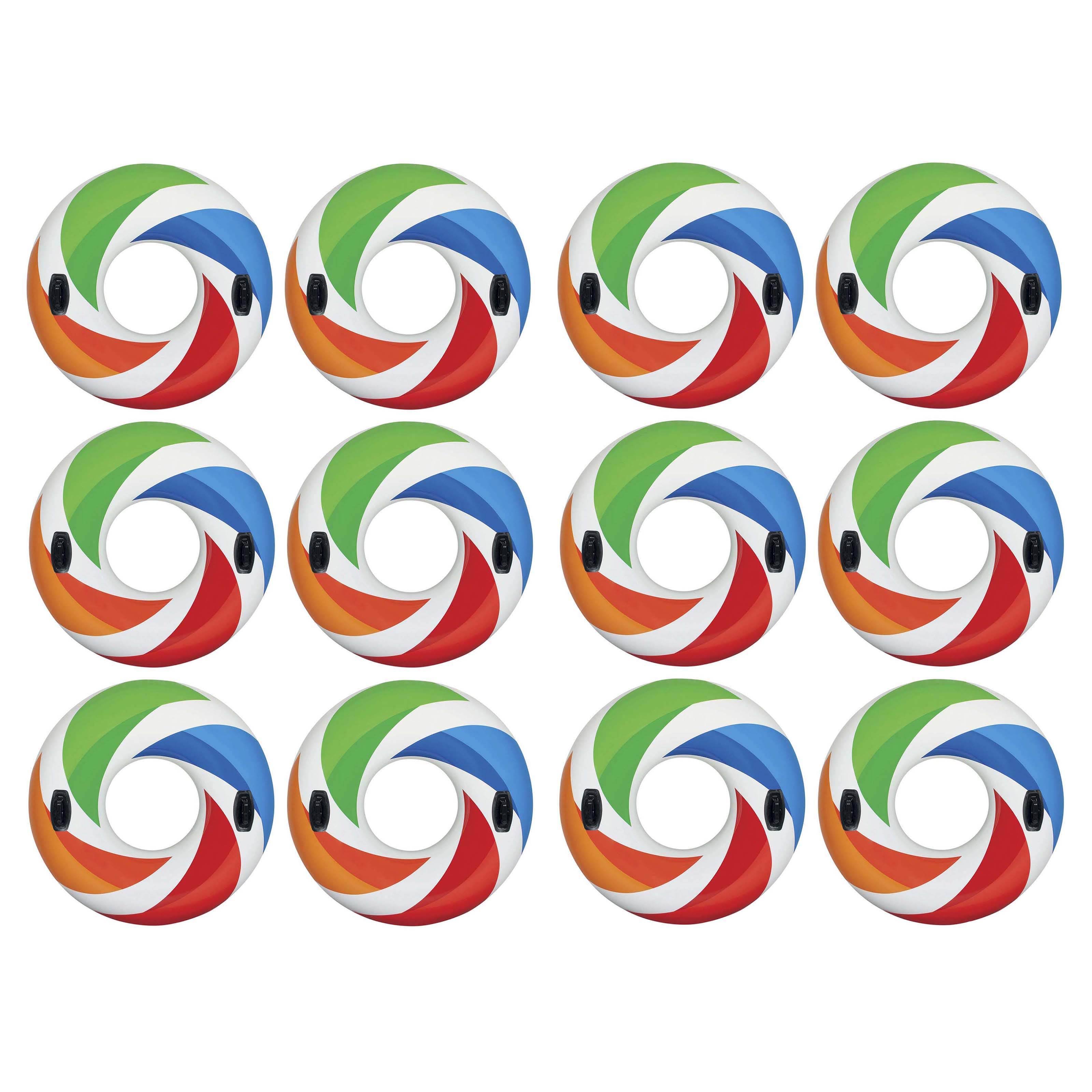 Inflatable 47x22 Swimming Pool Raft with Handles (12 Pack) I924067