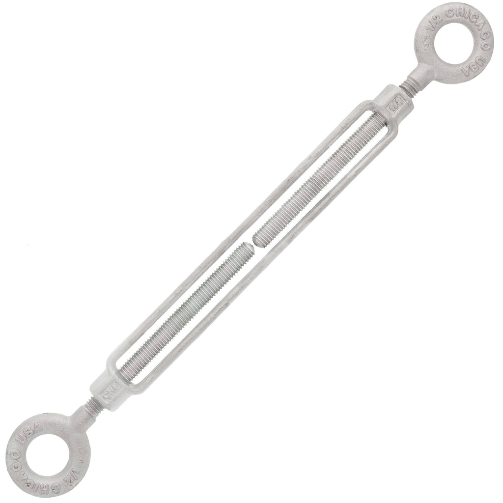 1/2 x 9 Hot Dip Galvanized Eye x Eye Turnbuckle I2329