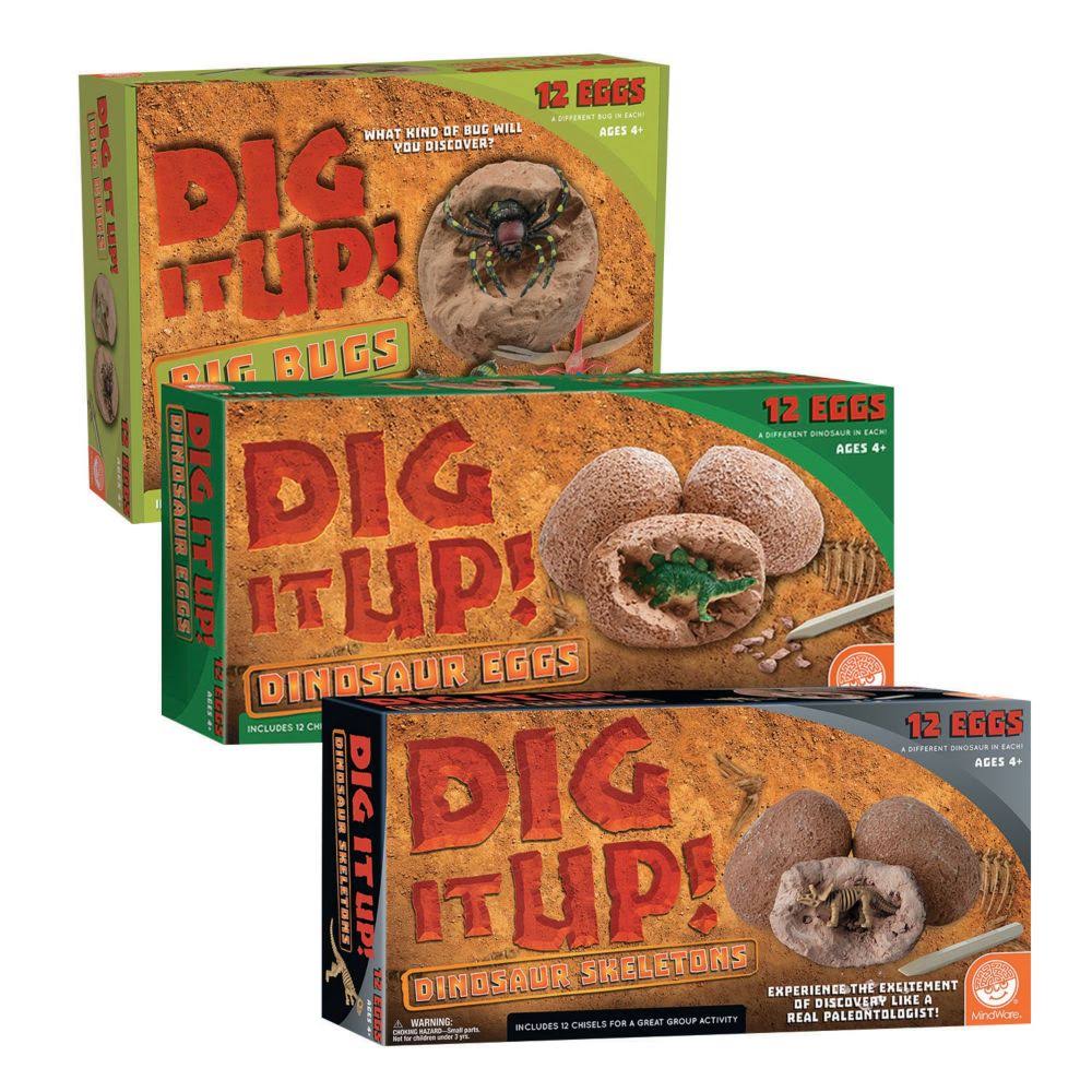 Set of 3 Dinosaur Skeletons & Big Bugs A66783