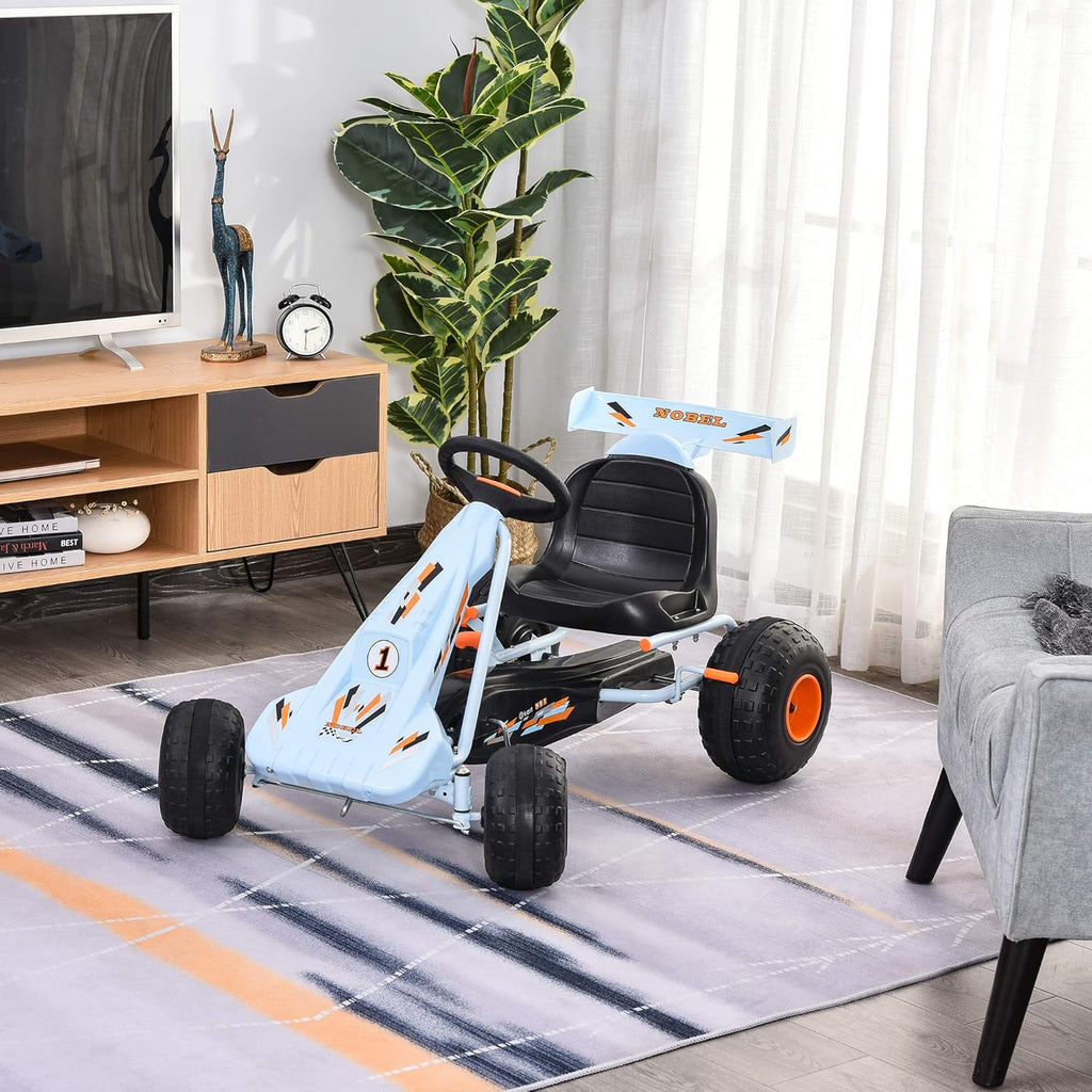 White Plastic Pedal Go Kart with Adjustable Seat U824