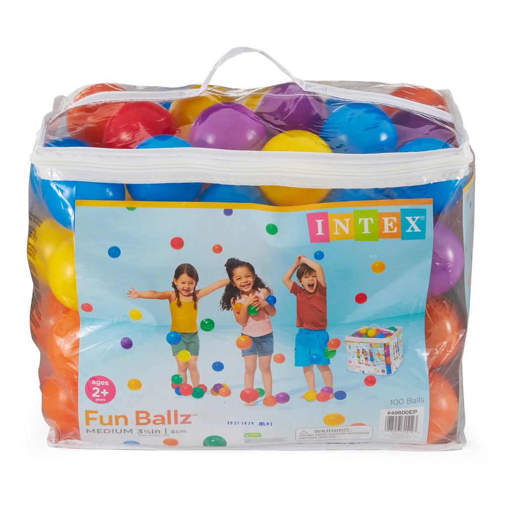 100 Large & 100 Small Plastic Multi-Colored Balls Z820