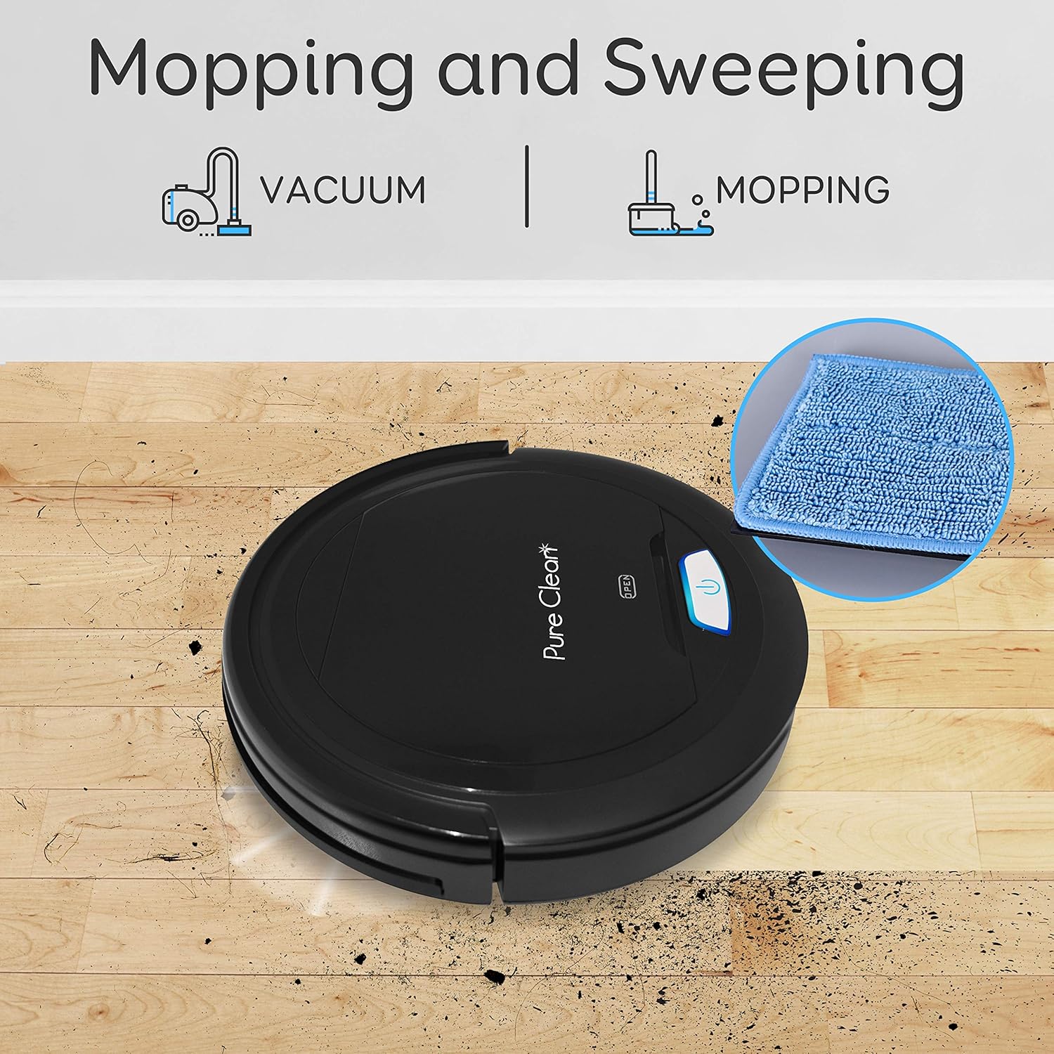 Black Robot Vacuum Cleaner V417