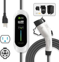 Portable EV Charger with NEMA 5-15 Plug, Adjustable Currents 8A-16A T214