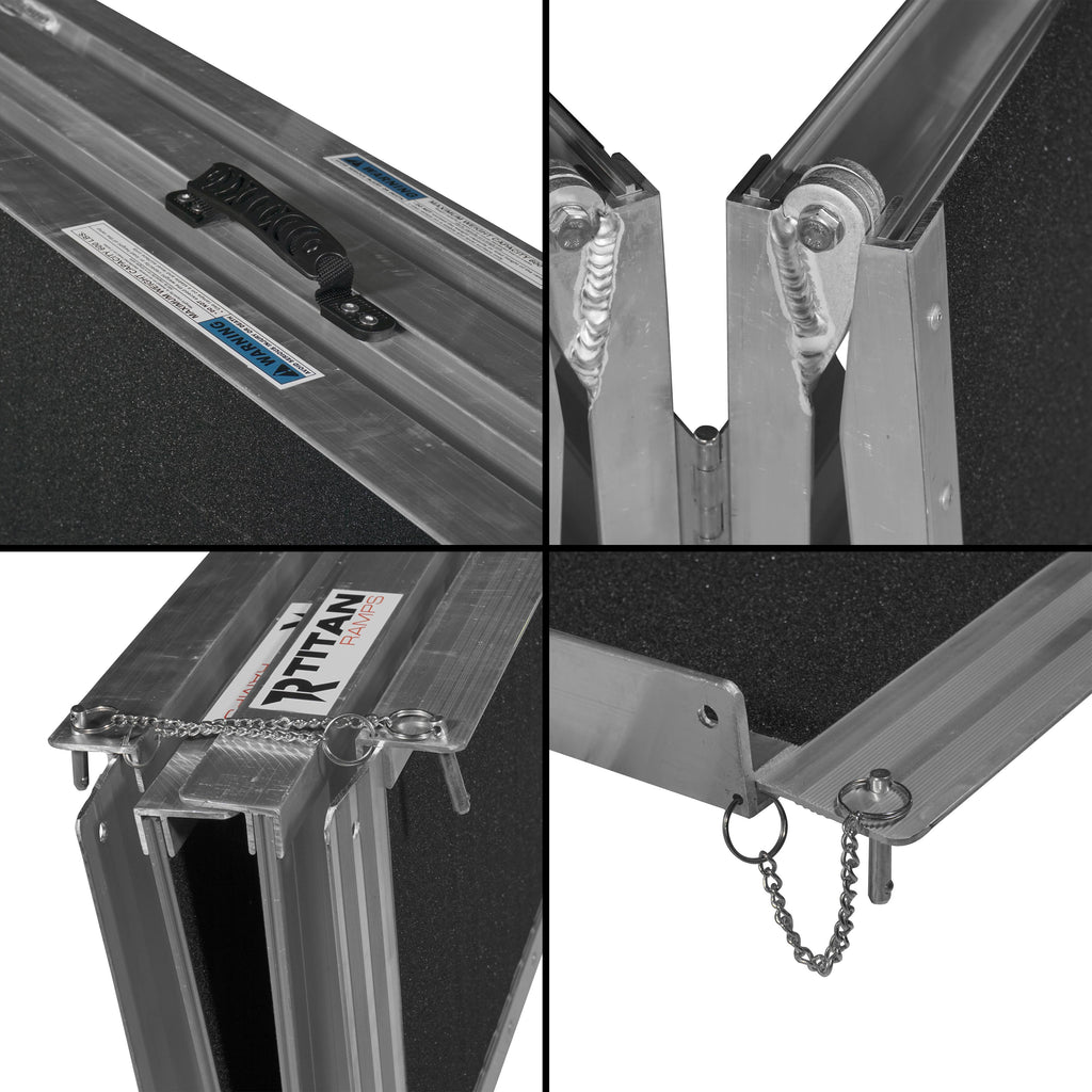 Aluminum Multifold Wheelchair Scooter Mobility Ramp Portable 72x22 D655