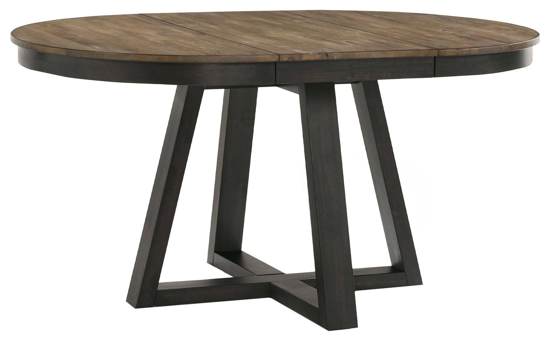 Brushed Brown Pecan Round Dining Table M432