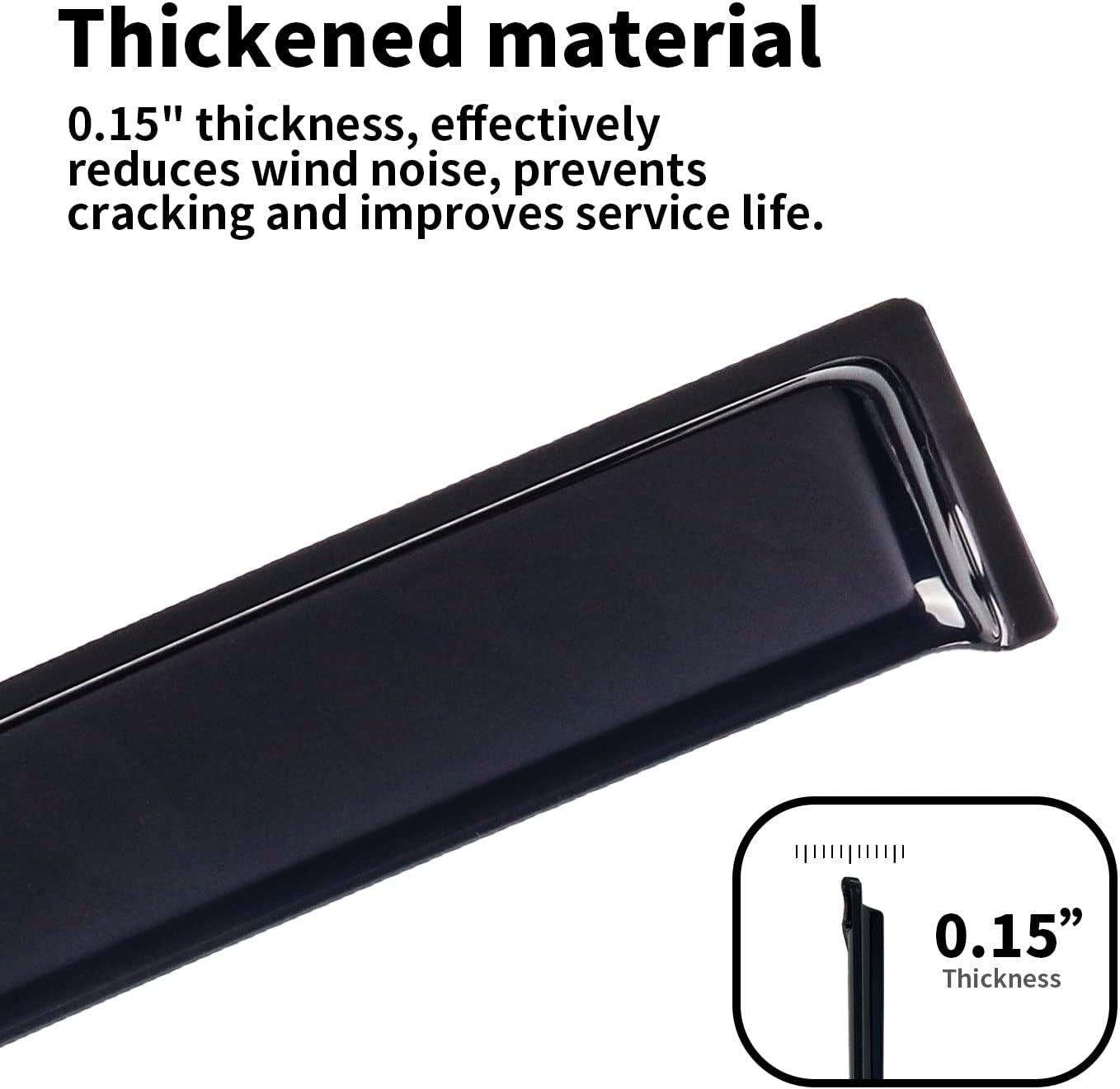 4-Piece Rain Guards Side Window Deflectors H376676