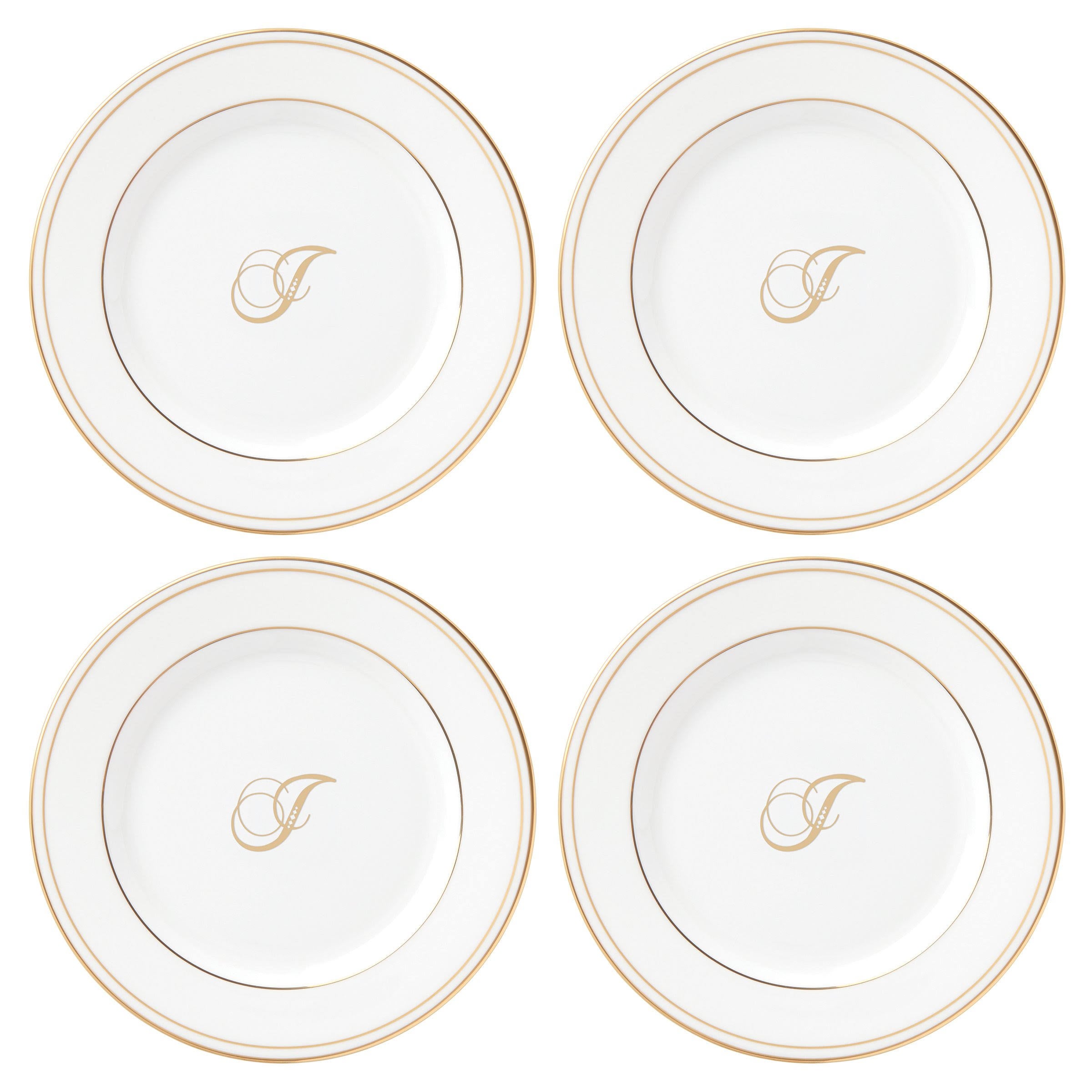 Set of 4 Tidbit Plates T1041