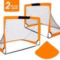 Portable Set of 2 Soccer Goals, 4x3ft Folding Soccer, Orange W128